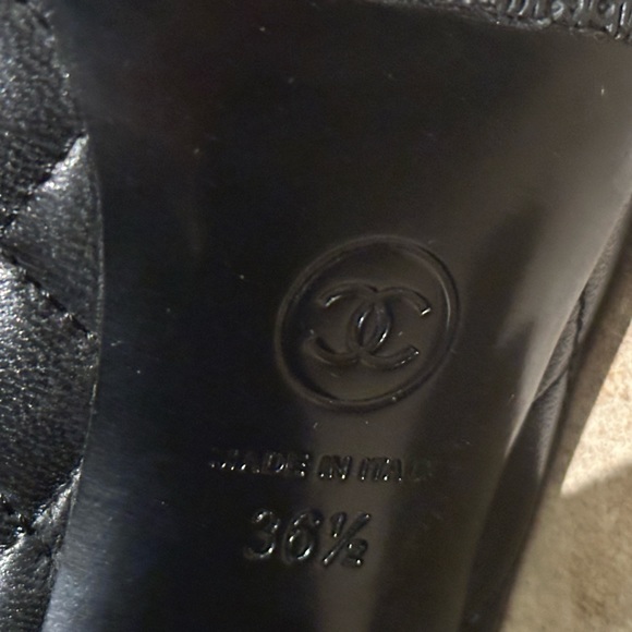 Chanel Interlocking CC Logo Leather Lace-Up Boots size 36.5 Great condition - Picture 7 of 15